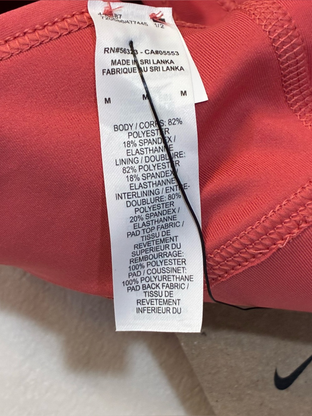 Nike Dri-FIT Swoosh Sports Bra 2 Pack Medium Support NWT  Blue Red Coral Medium - Picture 6 of 6
